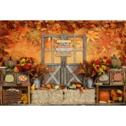 Kate 7x5ft Thanksgiving Photography Backdrops Harvest Autumn Falling Leaves Pumpkin Photo Booth Backdrops Prop