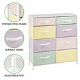 thumbnail image 4 of mDesign Tall Storage Dresser Furniture with 8 Slim Fabric Drawers, Bright/Multi, 4 of 7