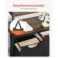 thumbnail image 4 of KFFKFF 4-Tier Laundry Organizer with Wheels, Freestanding Laundry Sorters with 2 Bags, 4 Shelves, Durable 600D Oxford Cloth Bags, 4 of 9