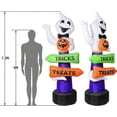 thumbnail image 4 of Halloween Inflatable Ghost Outdoor Decoration, Spooky Halloween Pumpkin Themed Party White Inflatable Ghost Trick or Treat Sign, 4 of 5