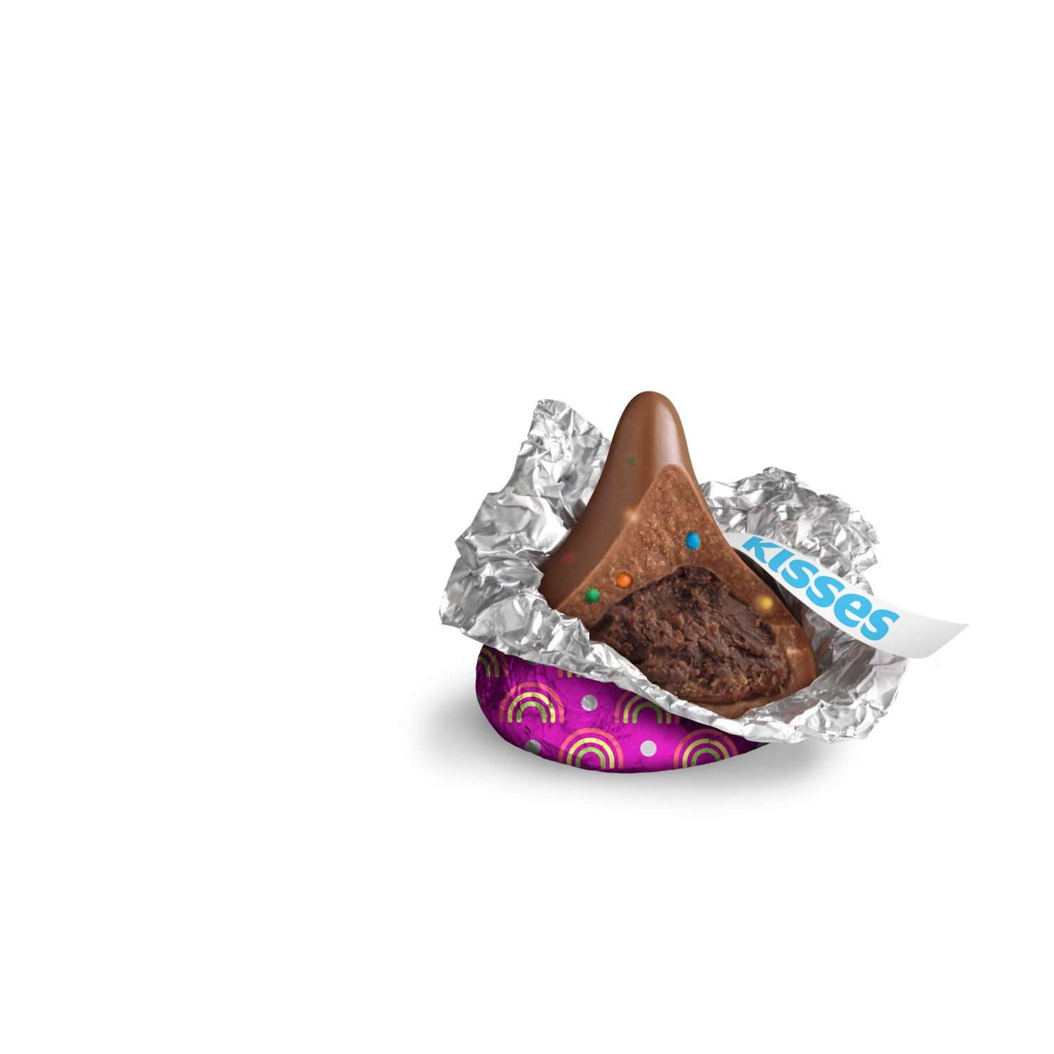 Hershey's Kisses Rainbow Brownie Flavored Candy, Bag 4.2 oz (Pack of 4)