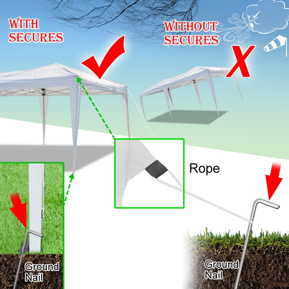 Aimee Lii 240"x120" Canopy Tent Awnings for Decks, Awnings for Patio Waterproof, Backyard Canopy Gazebo, Outdoor Patio Awnings for Party Camping BBQ Events, White