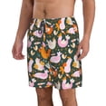 thumbnail image 3 of KLL Roosters and Chicks Men's Casual Summer Beach Shorts Hawaiian Shorts with Pockets-3X-Large, 3 of 6