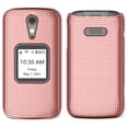 thumbnail image 2 of Étui pour Jitterbug Flip2, Nakedcellphone [Rose Gold Pink] Étui Rigide de Protection à Clipser [Grid Texture] pour Téléphone Jitterbug Flip 2 (aka Lively Flip) (4053SJ7), 2 of 8