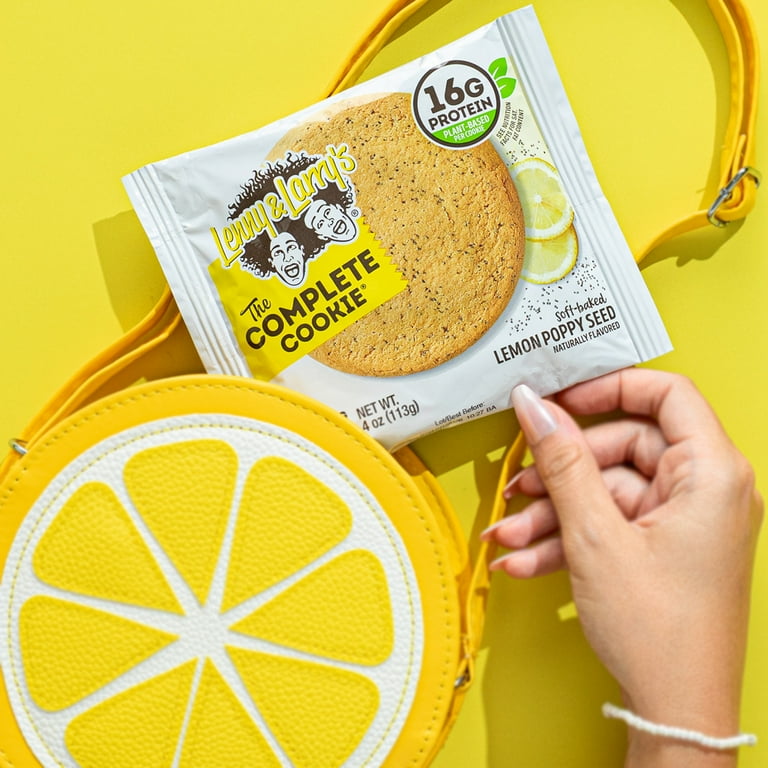 Lenny & Larry's Vegan Lemon Poppy Seed Cookie 4 oz 12 Pack