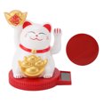 thumbnail image 2 of 3Inch Mini Lucky Cat, Solar Powered Maneki Neko Lucky Beckoning Cat with Rotating Base, Fortune Cat Feng Shui Decor for Home Office and Dash Board Decor, Lucky Money Cat, 2 of 7