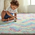 thumbnail image 6 of Newly Rainbow Rugs for Girls Bedroom Fluffy - Luxury Soft Area Rug Cute Floor Carpets - Shaggy Geometric Design Rugs for Child Baby Living Room Home Decor, 6 of 7