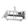thumbnail image 1 of Bandeja para toallas,Bandeja para servilletas con cesta para servir frutas versátil para hotel,Cesta de almacenamiento de toallas de acero inoxidable,Bandeja de toallas caliente portátil Plata, 1 of 8