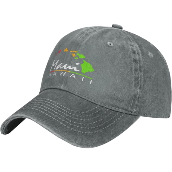 Maui Hawaiian Islands Hat Adjustable Cowboy Baseball Cap for Men Women Trucker Cap