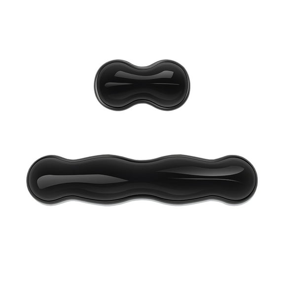 Keyboard and Mouse Wrist Rest Set, Silicone Gel Cool Soft Ergonomic Wrist Rest with Non-Slip PU Base, Relax Your Wrist, for Laptop Computer Office & Home