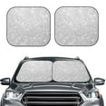 thumbnail image 2 of Balery 2 Piece Silver Glitter Car Windshield Sun Shade|Foldable Front Windshield Shade for Car Front Window for Most Sedans SUV Truck-Medium, 2 of 7
