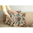 thumbnail image 2 of Ambesonne Rustic Throw Pillow Cover 2 Pack, Feathers and Arrows Folk Art, 18", Redwood Teal Champagne, 2 of 7