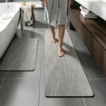 thumbnail image 3 of Diatomaceous Earth Bath Mat Set 2-Piece - Super Absorbent Quick Drying Stone Shower Mat with Non-Slip Rubber Backing for Bathroom Floor, 3 of 5
