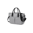 thumbnail image 1 of Bolsa De Almuerzo Térmica Impermeable de Mujer GRIS Correas Negras, 1 of 4