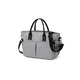thumbnail image 1 of Bolsa De Almuerzo Térmica Impermeable de Mujer GRIS Correas Negras, 1 of 4