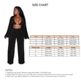 thumbnail image 5 of Sarapandan Women Long Warm Suit Lapel Straight Top High Waist Pants with Bra Thermal Underwear Set Black M, 5 of 5
