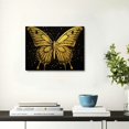 thumbnail image 5 of Fenyluxe Butterfly Gold Dots Print On Canvas Wall Art Decor - Ready To Hang Room Home Art Decor For Bedroom & Kitchen - Fashion Wall Pictures Canvas 20x16in, 5 of 6
