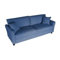thumbnail image 2 of Detachable Indoor Sofa for Three Seaters with Plastic Feet, Modern Linen Sofa with 2 Pillows, Solid Wood Frame Sofa for Living Room, Apartment, Hotel, Waiting Room, Lounge, 2 of 7
