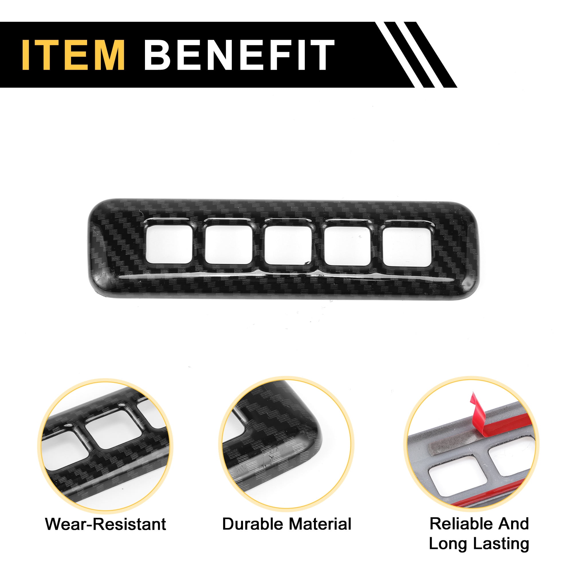 Unique Bargains Door Pillar Post Keypad Password Lock Switch Button Trim for Ford
