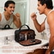 thumbnail image 3 of Neceser Hombre, Neceser De Viaje Con Manija, Cosmetiquera Para Maquillaje, Organizr De Viaje De Baño Con Doble Cremallera, Gran Capacidad, Impermeable,Regalos Para Hombres y Mujeres, 3 of 3