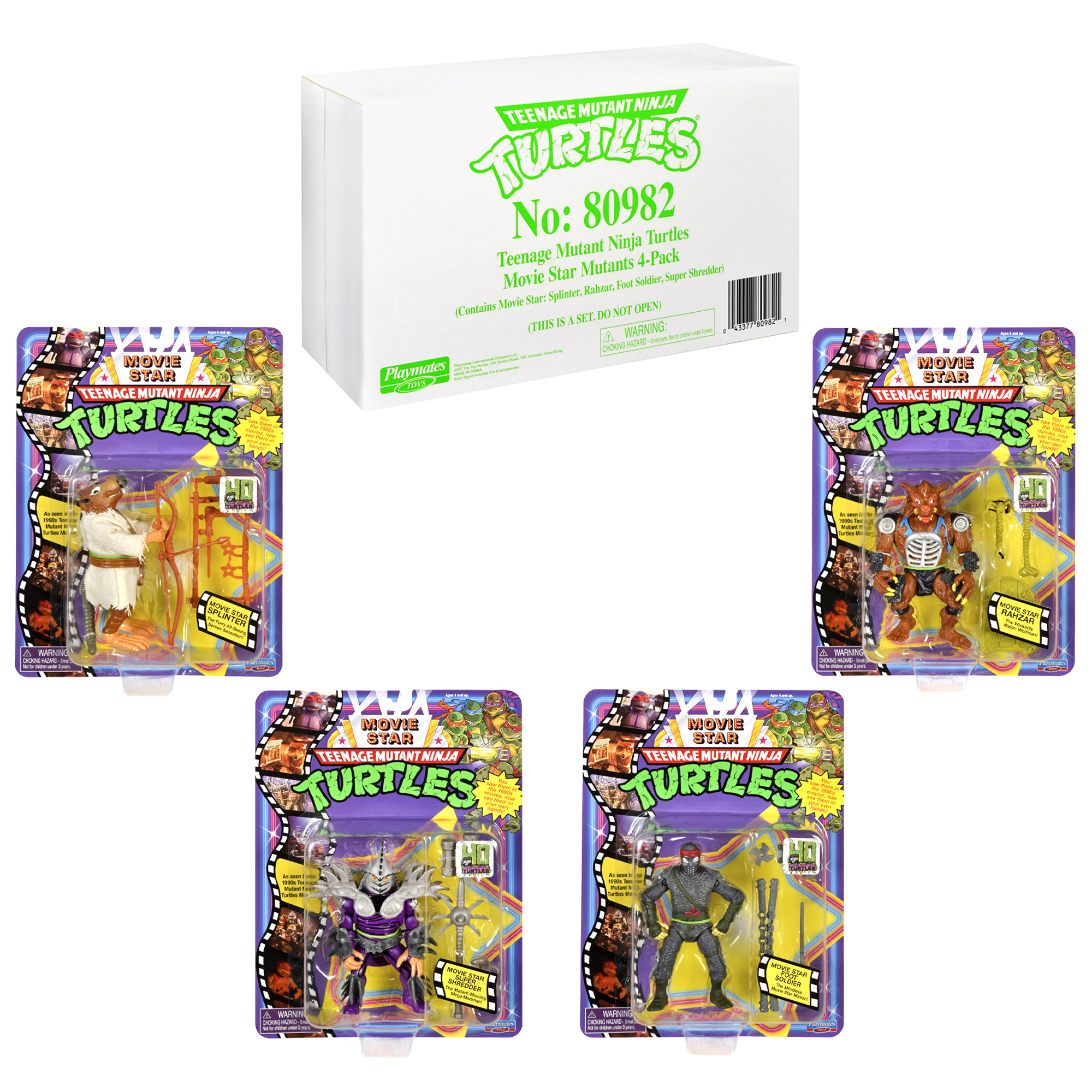ミュータントタートルズ スタートレック ４体セット Teenage Mutant Ninja Turtles Movie Star Mutants 4 pack SIOC with