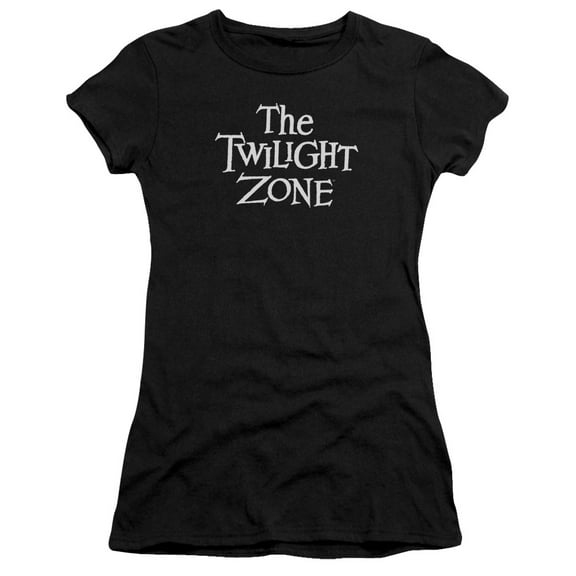 Twilight Zone Logo Junior Women's Sheer T-Shirt Black