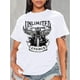 thumbnail image 1 of Camiseta deportiva divertida con diseño de alas de motocicleta, manga corta, cuello redondo, ropa deportiva para mujer, top deportivo informal, 1 of 7