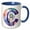 Blue/White, variant on 3drose, Cute Astronaut Monogram Initial C, 15oz Mug