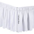 thumbnail image 3 of Solid Color Bedding Elastic Bed Apron Proof Bedspread Non Bed Skirt *White, 3 of 4