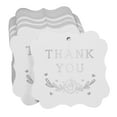 thumbnail image 3 of Inkdotpot Real Silver Foil Bracket Shape Paper Hang Tags Thank You Bridal Shower Favor Tags Pack Of 100, 3 of 7