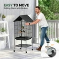 thumbnail image 4 of UBesGoo Large Parrot Cage, 51in Wrought Iron Construction with Rolling Stand & Storage Shelf, 4 of 9