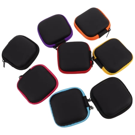 HOOWIFFY 8pcs Carrying Case For Wired Earbuds Compact Headphone Organizer Pouch For Travel And Data Cable Storage