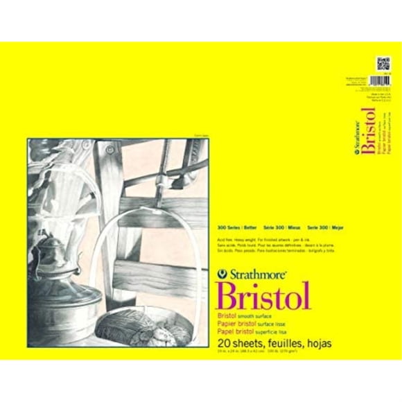 Strathmore 300 Ruban Adhésif Sans Acide Lisse, 100 lb, 19 X 24 Po, 20 Feuilles