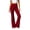 07# Wine, variant on UKHCCC Women's Yoga Pants Flared with Pockets High Waisted Solid Trousers Casual Workout Lounge Bootcut Stretchy Cotton Soft Comfortable Daily Activewear S-2XL