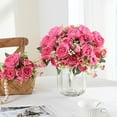 thumbnail image 3 of Dalrosia 4PCS Peonies Artificial Flowers Fake Peony Bouquet for Decoration Faxus Peony Flowers Arrangements Table Centerpieces Wedding Bouquets for Party Home Decoration Indoor, 3 of 8