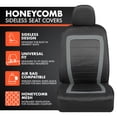 thumbnail image 2 of Motor Trend FreshMesh Car Seat Covers for Front Seats, Black & Gray - Universal Fit for Car Truck Van SUV, 2 of 8