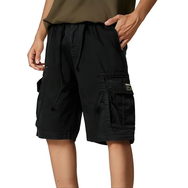 WILLBEST Pantalones Cortos Deportivos para Hombre, Pantalones Cortos Cargo con Bolsillo, de Verano, Holgados, de Longitud Media, para Actividades Al Aire Libre