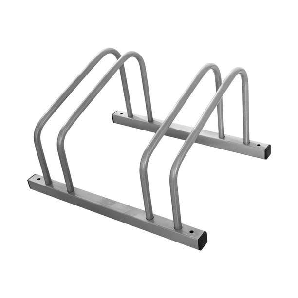 Portabicicletas de suelo, Garaje, Accesorios para bicicletas, Bicicletas plegables, Estacionamientos para bicicletas, 2 Juntas 49x38cm Gris