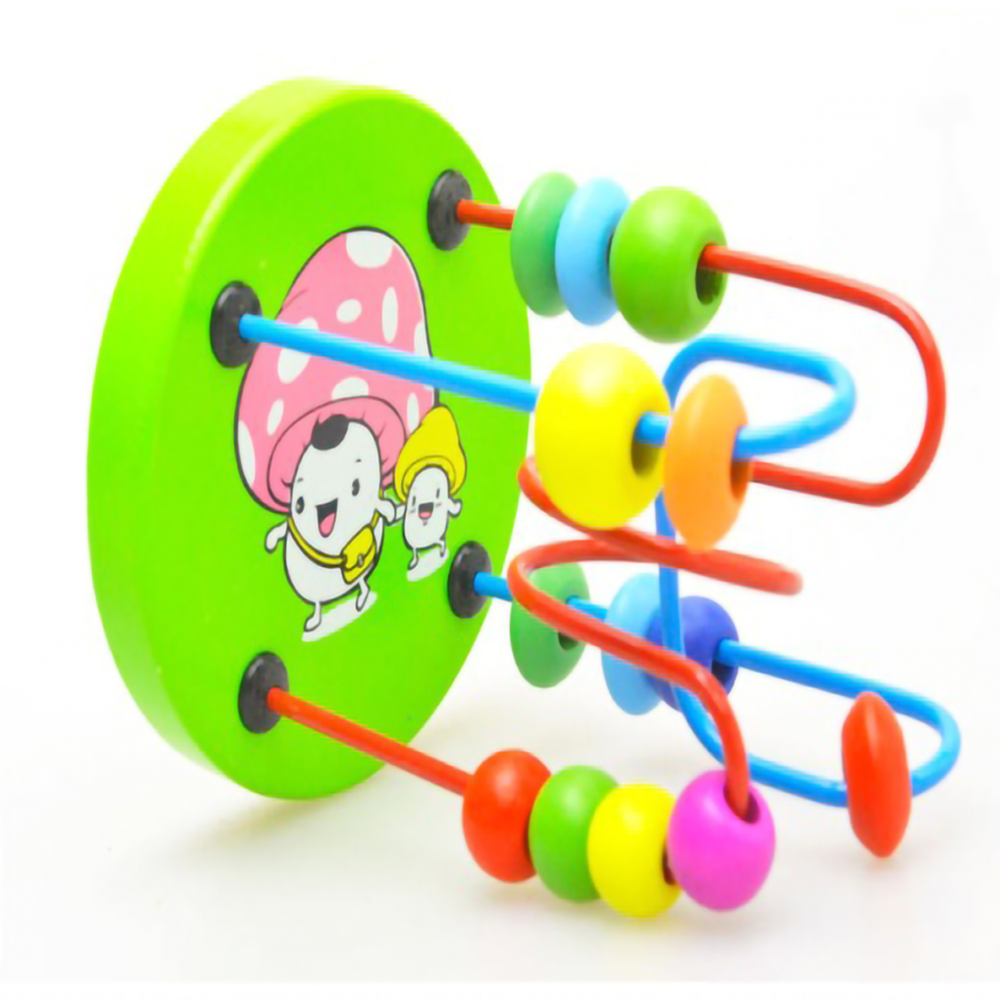 Wire Maze Roller Coaster for Toddlers Toy Gift Child Kids Colorful Wooden Mini Around Bead Educational Game Toy for Kids Sliding Beads On Twists Wire - image 3 of 6