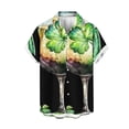 thumbnail image 5 of Camisas casuales Camisa de playa con trébol verde de la suerte Blusas hawaianas de moda para hombres Ropa personalizada de talla grande Camisetas de manga corta para hombre, 5 of 5