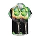 thumbnail image 5 of Camisas casuales Camisa de playa con trébol verde de la suerte Blusas hawaianas de moda para hombres Ropa personalizada de talla grande Camisetas de manga corta para hombre, 5 of 5