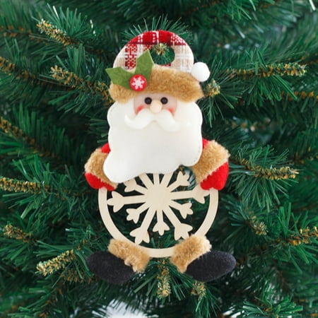 

Wooden Christmas Pendant Christmas Snowflake Board Cartoon Doll Decorations Listed Christmas Tree Decoration