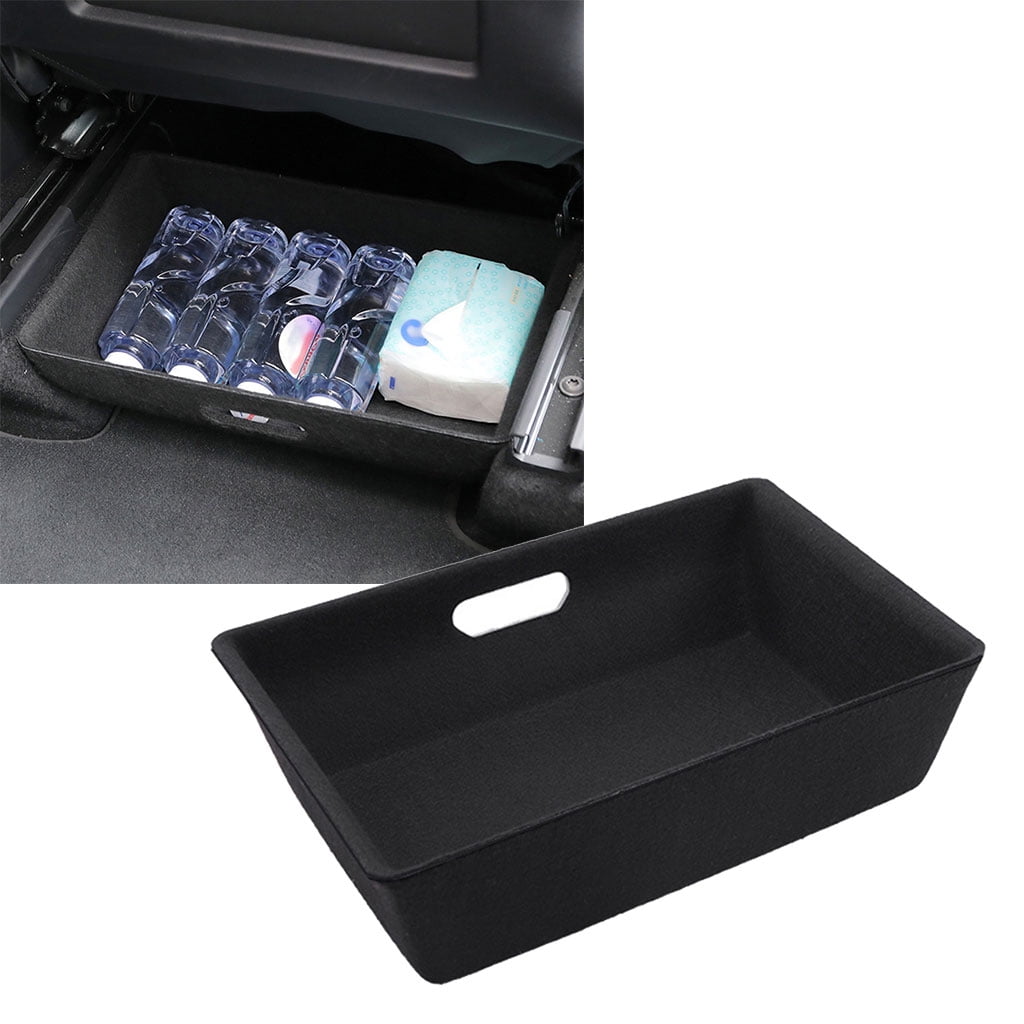 For Car Under for Seat Storage Tray Shockproof Flocking Automobile Interior Under for Seat Organizer