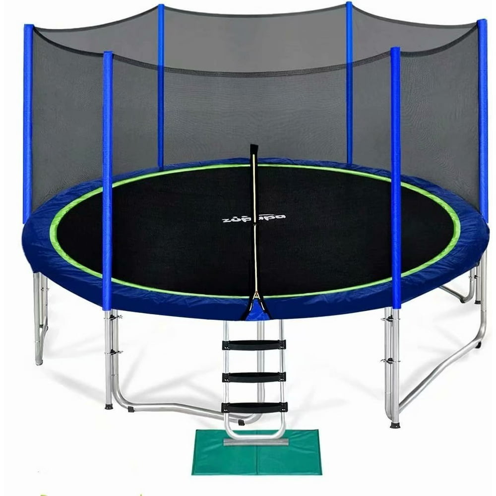 Zupapa 15 14 12 10 FT Trampoline 425LBS Weight Capacity for Kids with