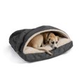 thumbnail image 1 of Snoozer Cozy Cave Square Pet Bed, Small, Merlin Pewter, Hooded Nesting Dog Bed, 1 of 4