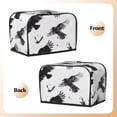 thumbnail image 2 of KLL Monochrome Flying Ravens Print 2 Slice Toaster Dust Covers Kitchen Small Appliance Cover with 2 Pockets,Can hold Jam Spreader Knife & Toaster Tongs (11.4 x 7.9 x 7.5), 2 of 6