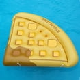 thumbnail image 2 of 82” Yellow and Brown Waffle Slice Inflatable Swimming Pool Raft, 2 of 3