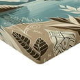 thumbnail image 2 of Ambesonne Lake Fitted Sheet, Calm Mountains Scenery Botany, King Size, Pale Teal Tan and Brown, 2 of 3