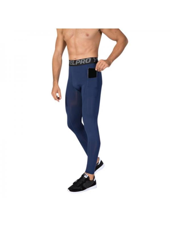Leezo Men's Compression Pants Running Baselayer Cool Dry Sports Tights