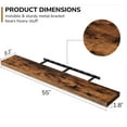 thumbnail image 3 of 55 Inch Floating Shelves - 9 Inch Deep Rustic Wooden Wall Shelves - Extra Deeper & Thicker Wall Mounted Storage Shelf for Living Room, Kitchen, Farmhouse - 55" W x 9" D x 1.8" H - White, 3 of 14
